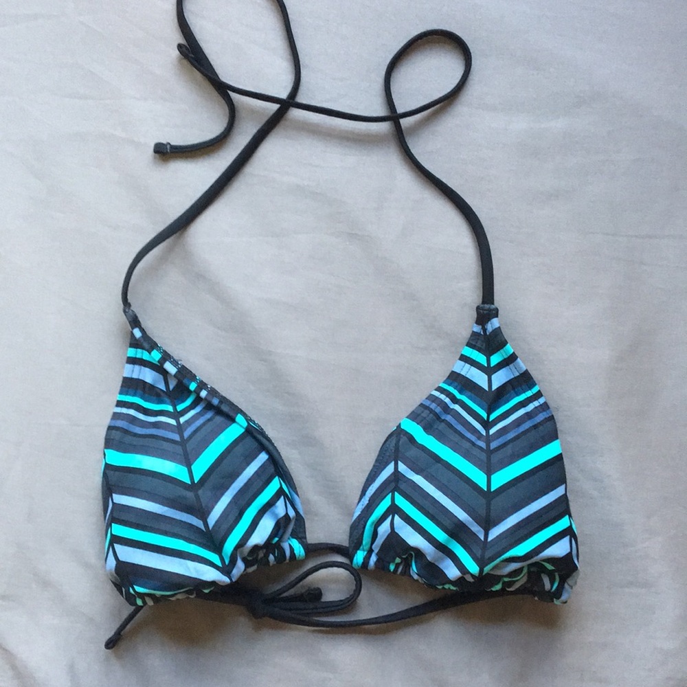 Striped design bikini top